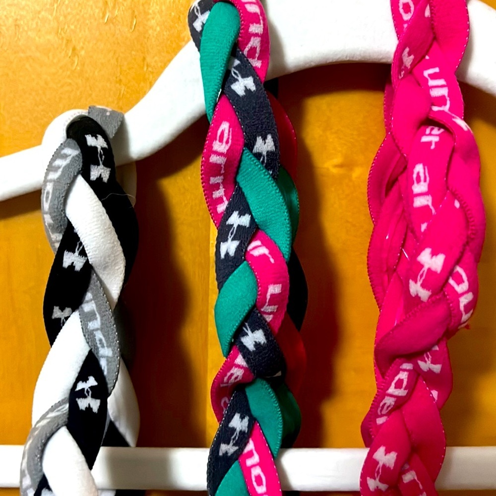 Set of 3 Under Armour braided headbands